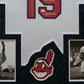 Suede Framed Cleveland Indians Bob Feller Autographed Inscribed Jersey Jsa Coa
