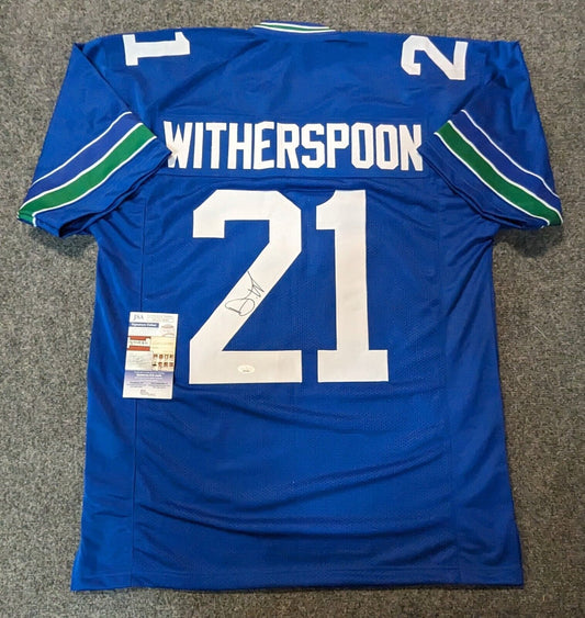MVP Authentics Seattle Seahawks Devon Witherspoon Autographed Signed Throwback Jersey Jsa Coa 179.10 sports jersey framing , jersey framing
