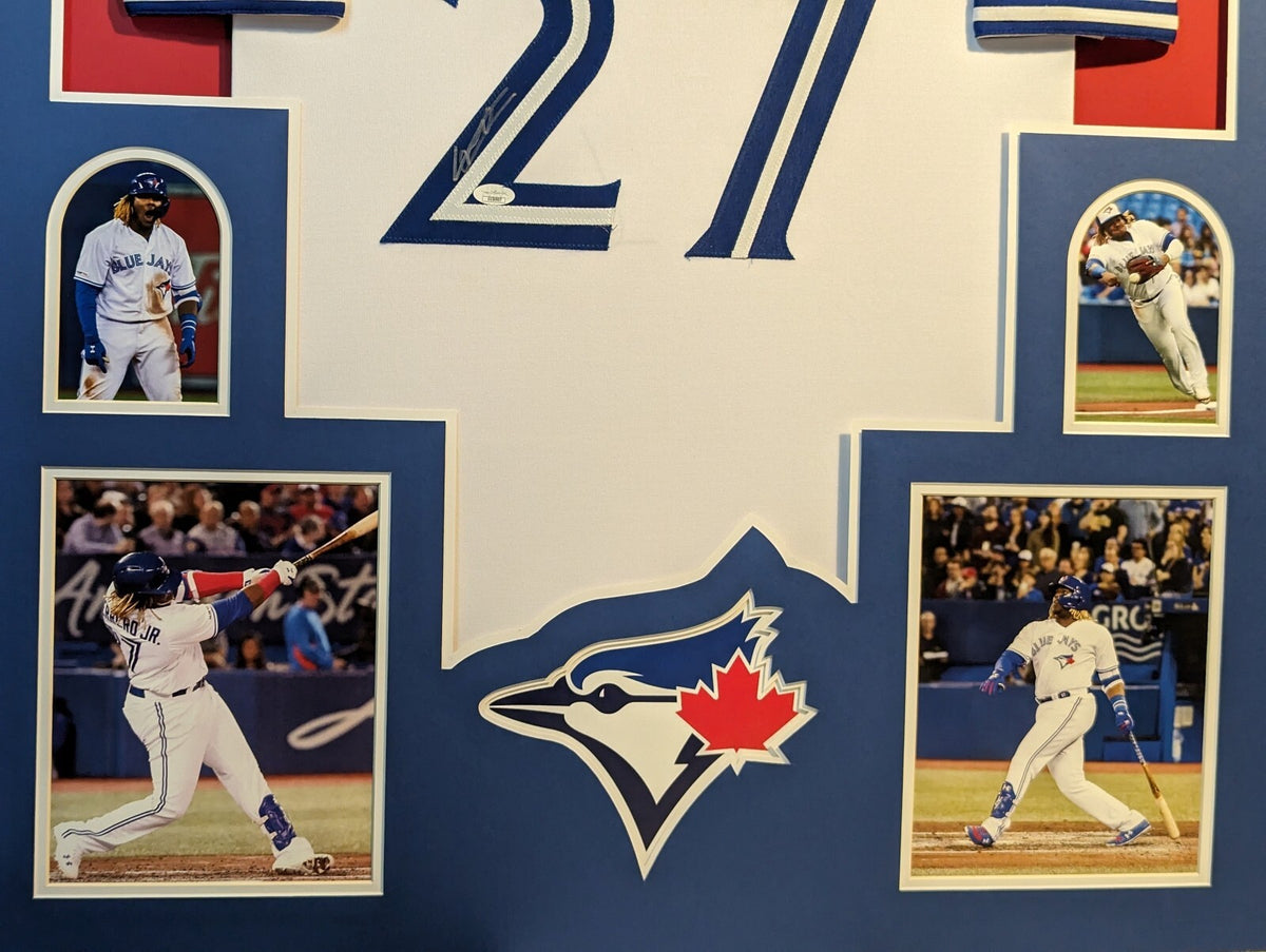 Framed Toronto Blue Jays Vladamir Guerrero Jr Autographed Signed Jersey Jsa Coa