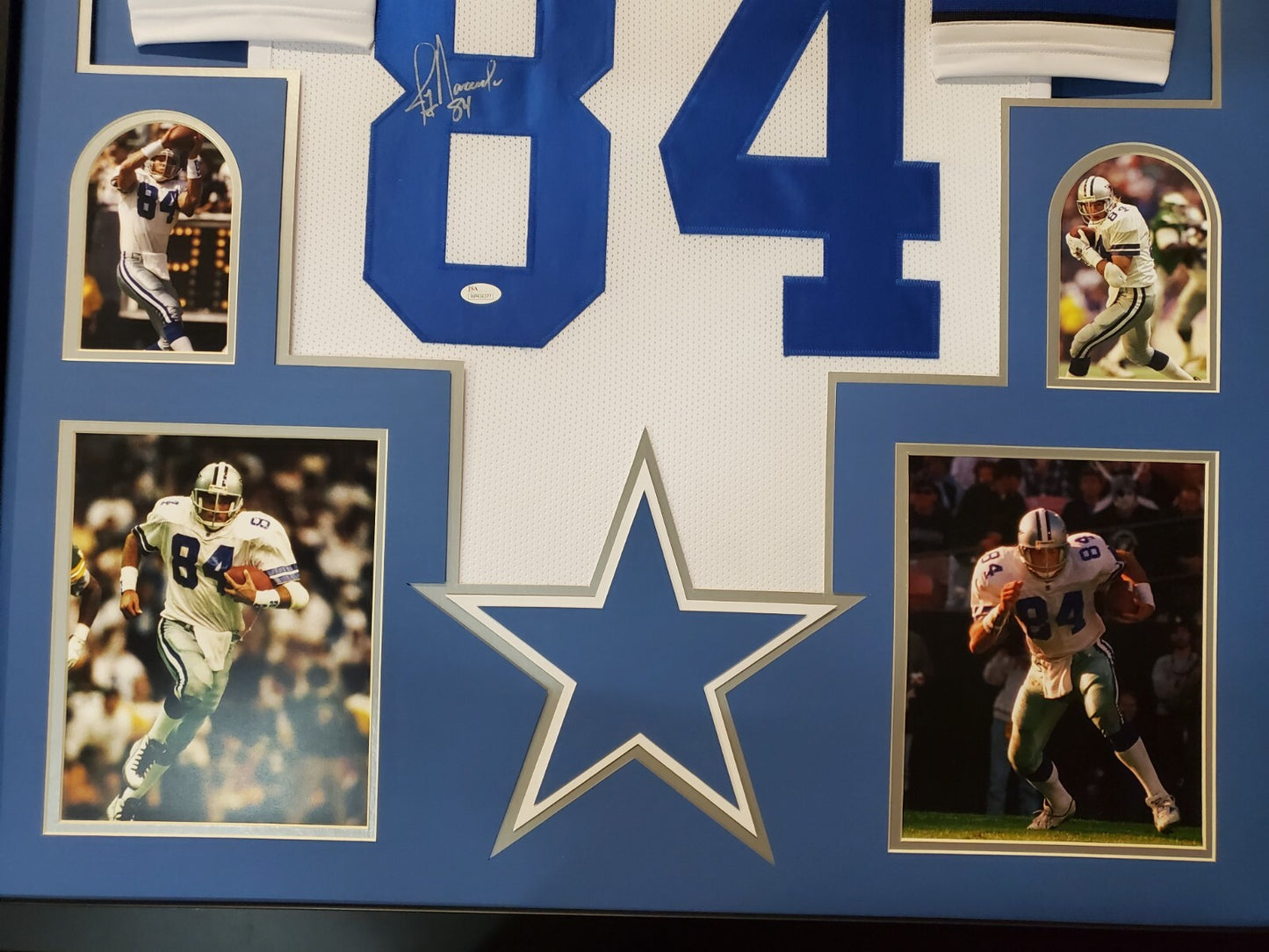 Framed Dallas Cowboys Jay Novacek Autographed Signed Jersey Jsa Coa