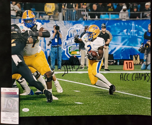 Pitt Panthers Israel "Izzy" Abanikanda  Signed Inscribed 16X20 Photo Jsa Coa