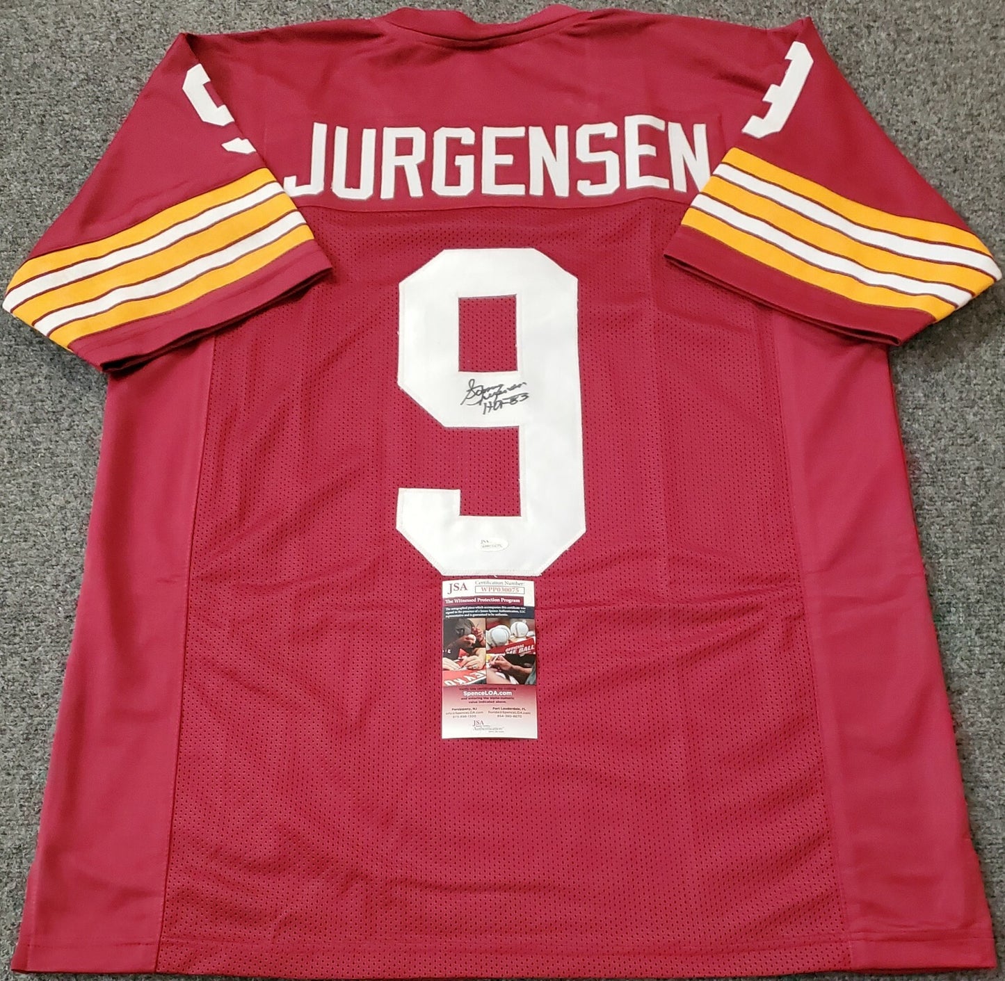 Washington Football Sonny Jurgensen Autographed Signed Inscribed Jersey Jsa Coa