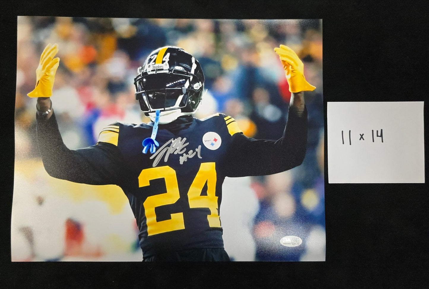 Pittsburgh Steelers Joey Porter Jr Autographed 11X14 Photo Jsa Hologram