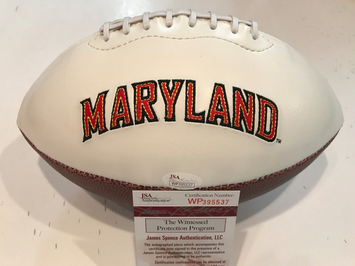 Sean Davis Autographed Signed Maryland Terrapins Logo Football Jsa Coa