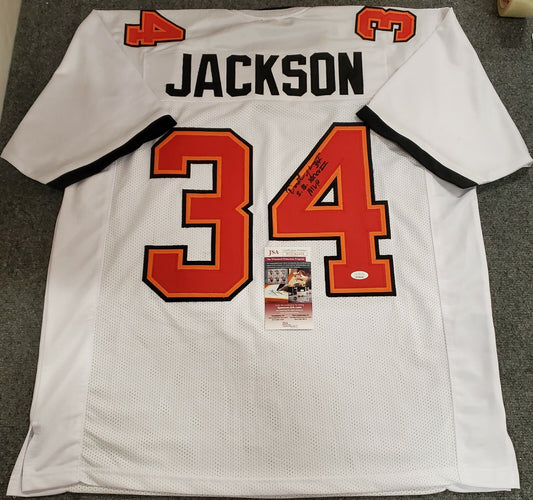 Tampa Bay Buccaneers Dexter Jackson Autographed Inscribed Jersey Jsa  Coa