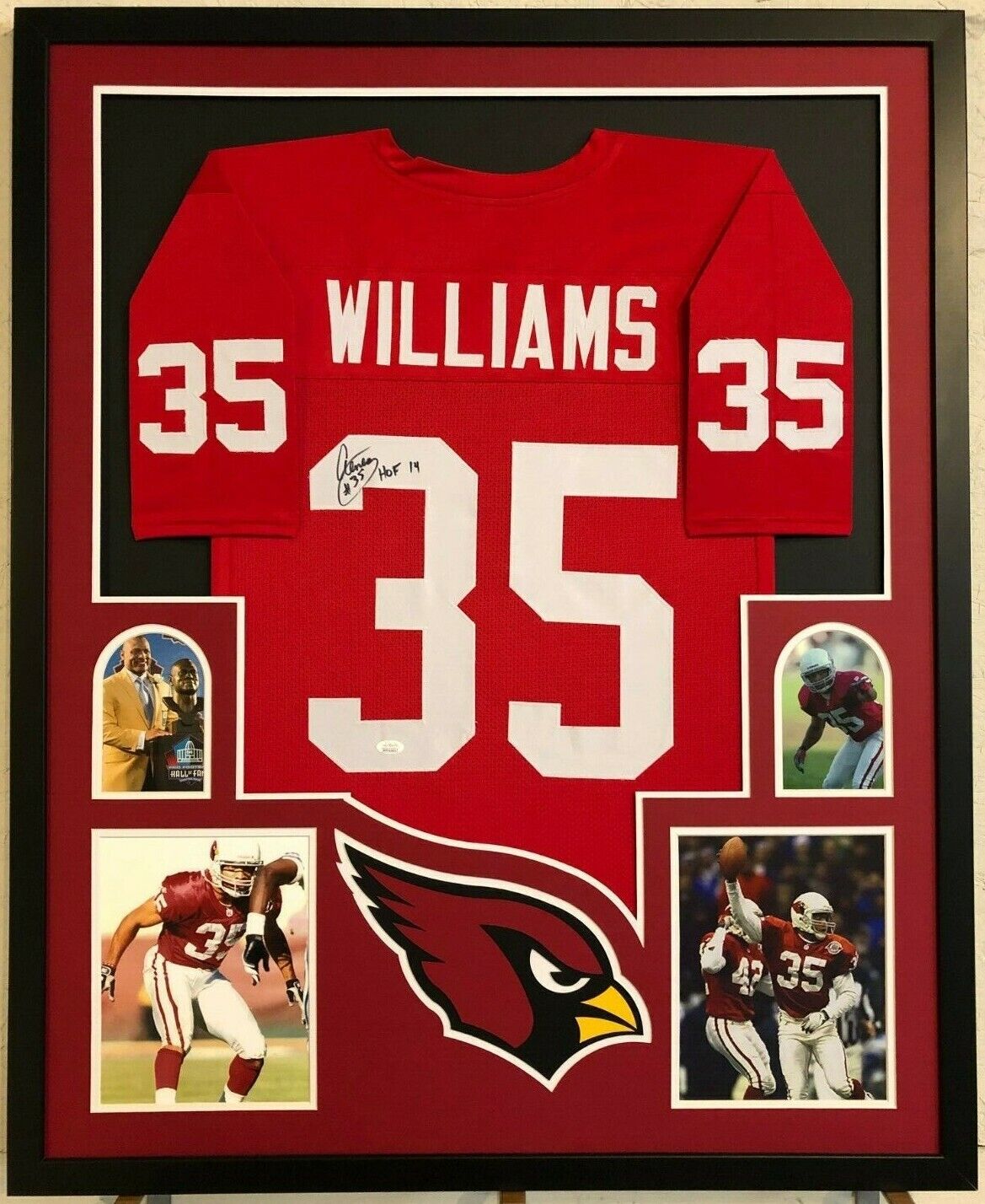 MVP Authentics Framed Arizona Cardinals Aeneas Williams Autographed Signed Jersey Jsa Coa 449.10 sports jersey framing , jersey framing