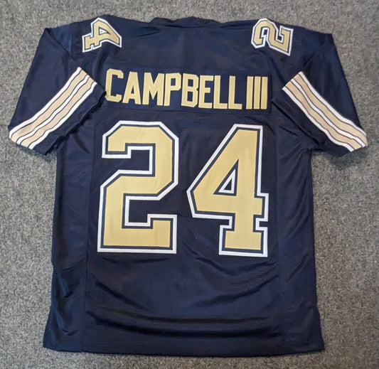 Phil Campbell Iii Unsigned Pitt Panthers Style Custom Jersey