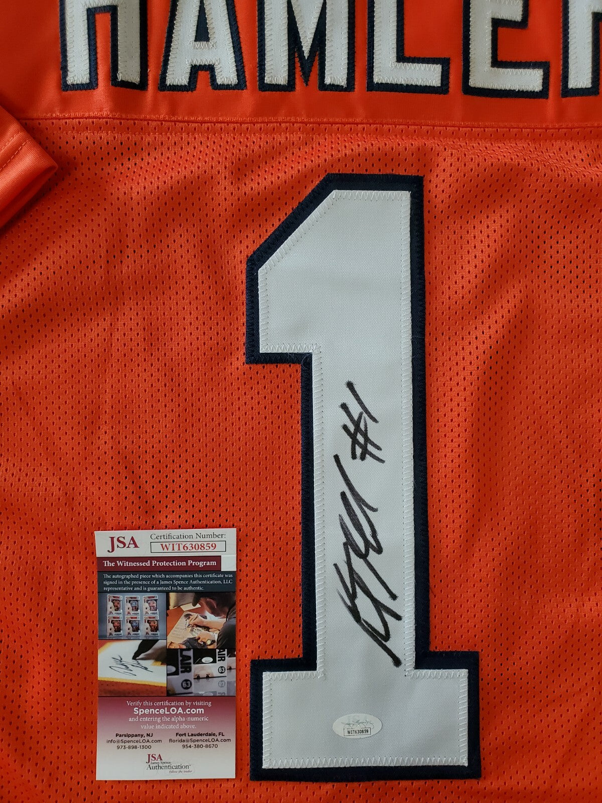 Kj Hamler Autographed Signed Denver Broncos Jersey Jsa  Coa