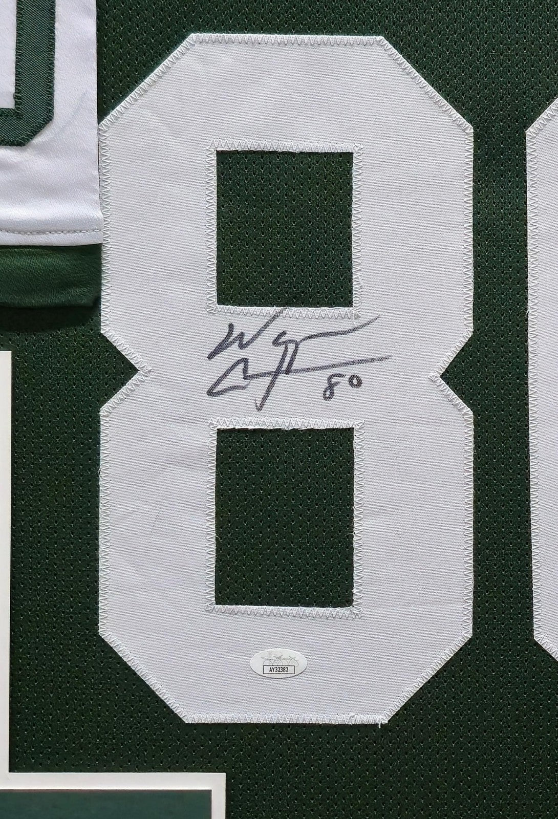 Framed New York Jets Wayne Chrebet Autographed Signed Jersey Jsa Coa