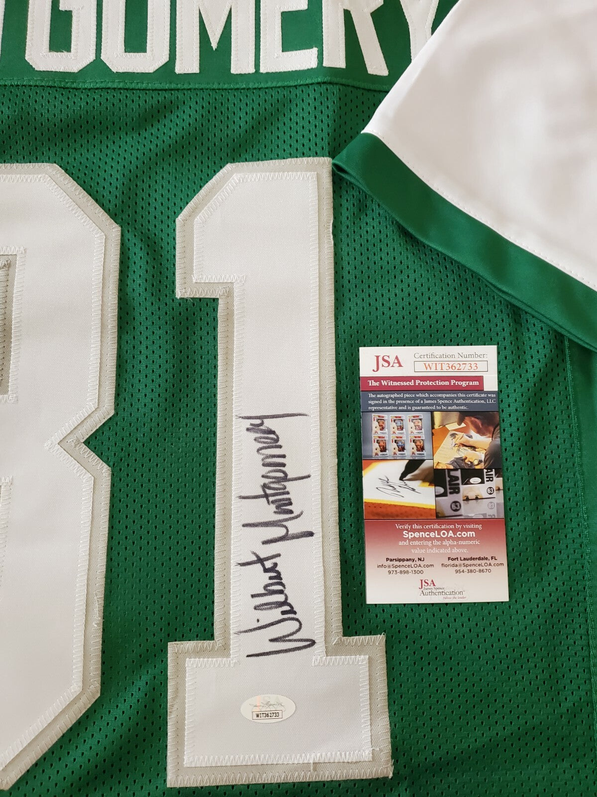 Philadelphia Eagles Wilbert Montgomery Autographed Signed Jersey Jsa  Coa