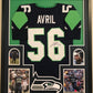 Framed Cliff Avril Autographed Signed Seattle Seahawks Jersey Jsa Coa