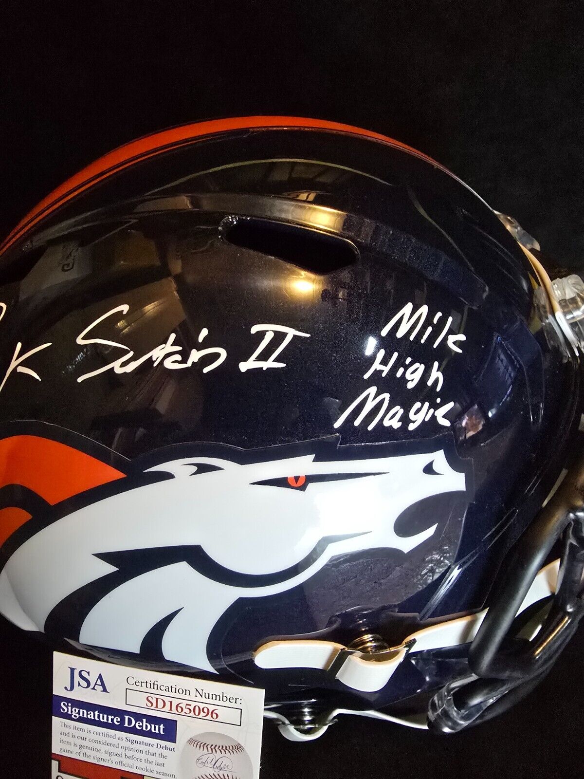 Denver Broncos Pat Surtain Ii Signed Insc Speed Replica Full Size Helmet Jsa