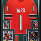 Framed Miami Hurricanes Cam Ward Autographed Signed Jersey Jsa Coa