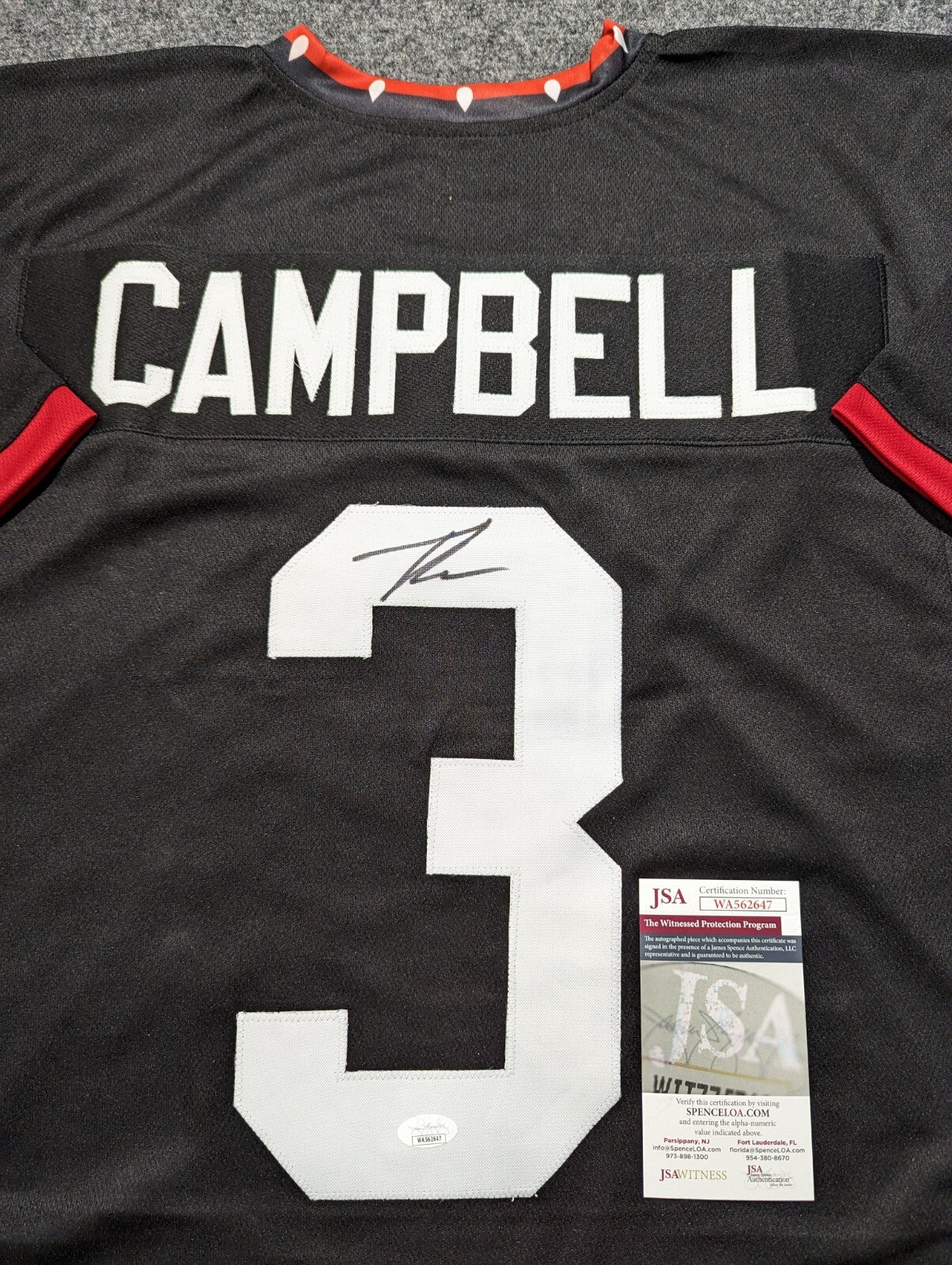 Georgia Bulldogs Tyson Campbell Autographed Signed Jersey Jsa Coa