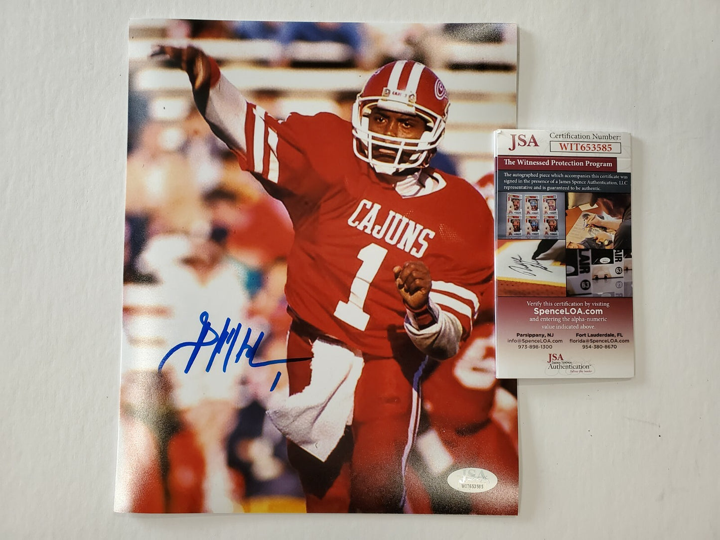 Louisiana Ragin' Cajuns Brian Mitchell Autographed Signed 8X10 Photo Jsa Coa