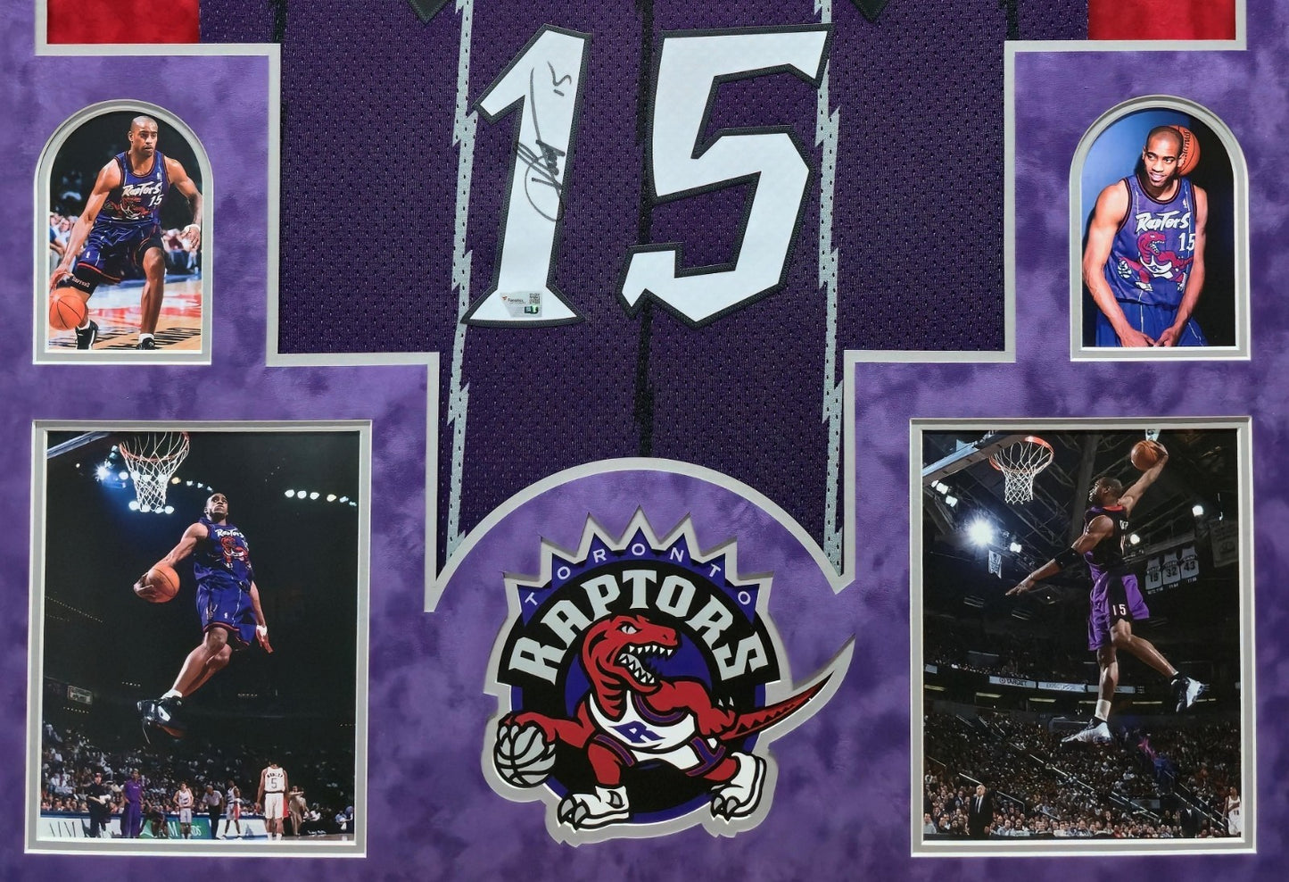 Framed In Suede Toronto Raptors Vince Carter Autographed Signed Jersey Fanatics