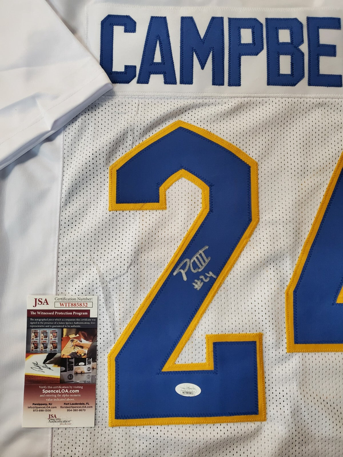 Pitt Panthers Phil Campbell Iii Autographed Signed Jersey Jsa Coa