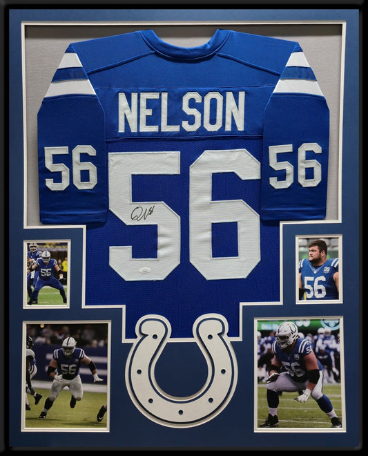 Framed Indianapolis Colts Quenton Nelson Signed Jersey Jsa Coa
