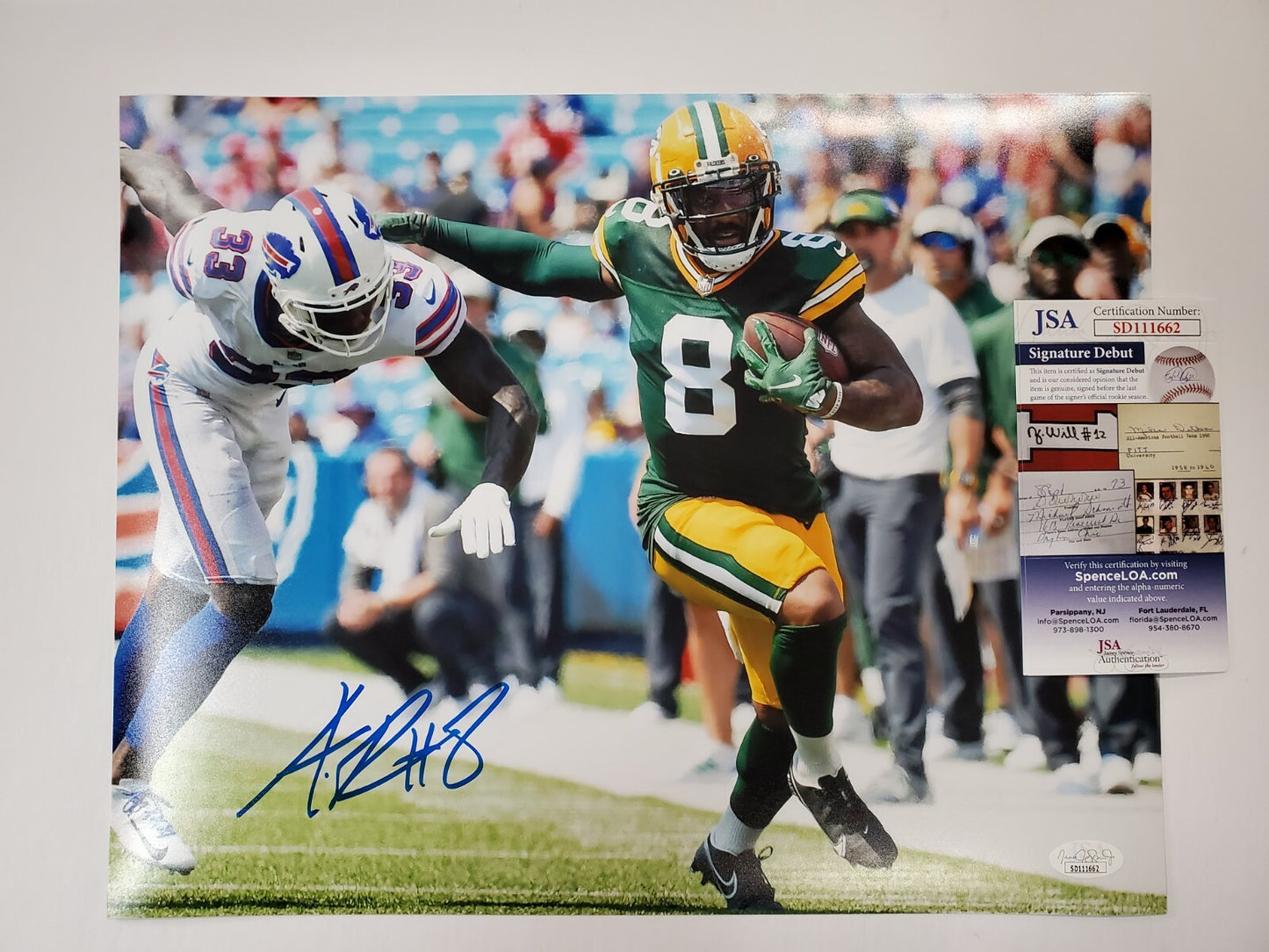Green Bay Packers Amari Rodgers Autographed 11X14 Photo Jsa Coa
