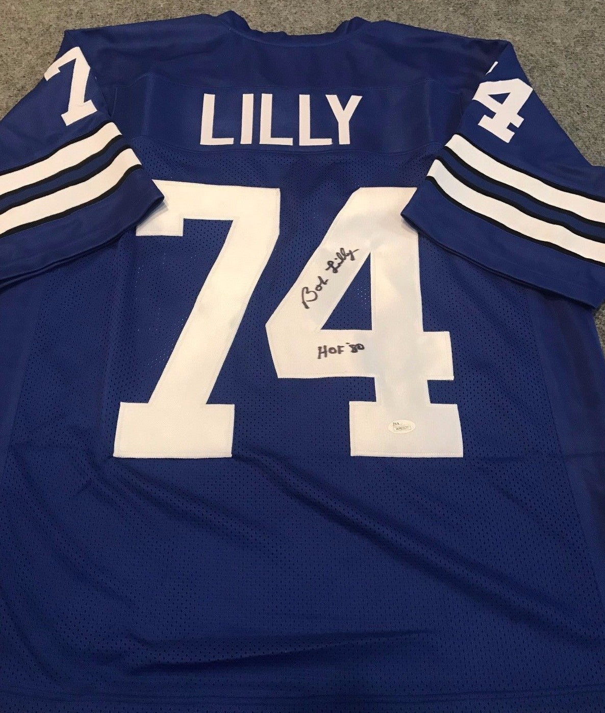 Bob Lilly Autographed Signed Inscribed Dallas Cowboys Jersey Jsa Holo