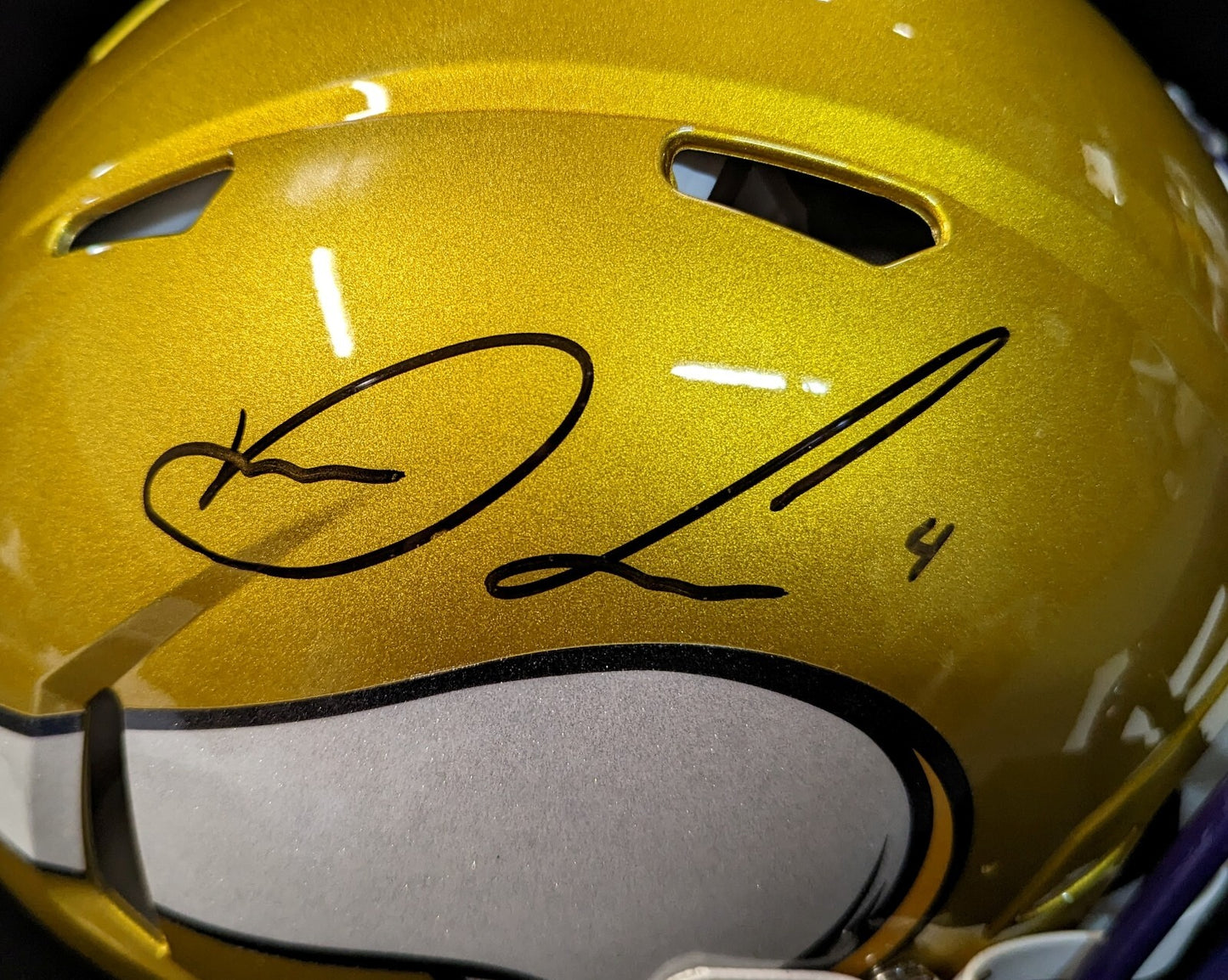 Minnesota Vikings Dalvin Cook Signed Full Size Flash Authentic Helmet Jsa Coa