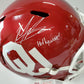 Marquise Brown Autographed Inscribed Oklahoma Sooners Full Sz Rep Helmet Jsa Coa