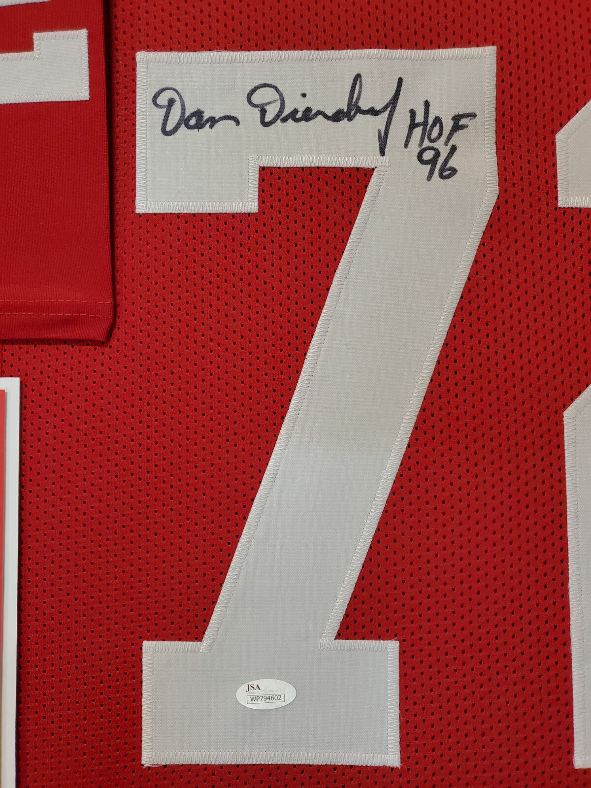 Framed St Louis Cardinals Dan Dierdorf Signed Inscribed Jersey Jsa Coa