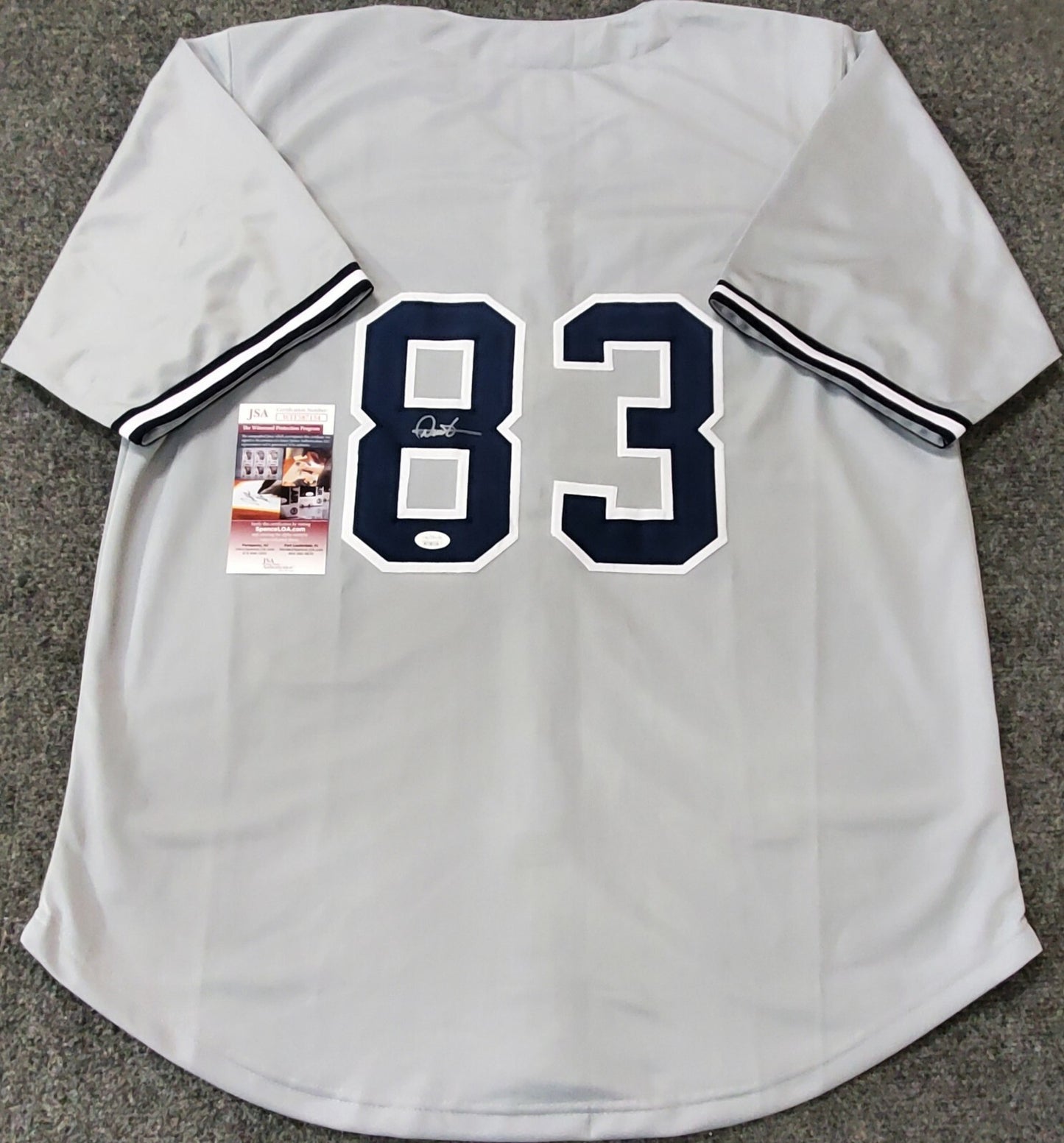 Deivi Garcia Autographed Signed N.Y. Yankees Style Custom Jersey Jsa Coa