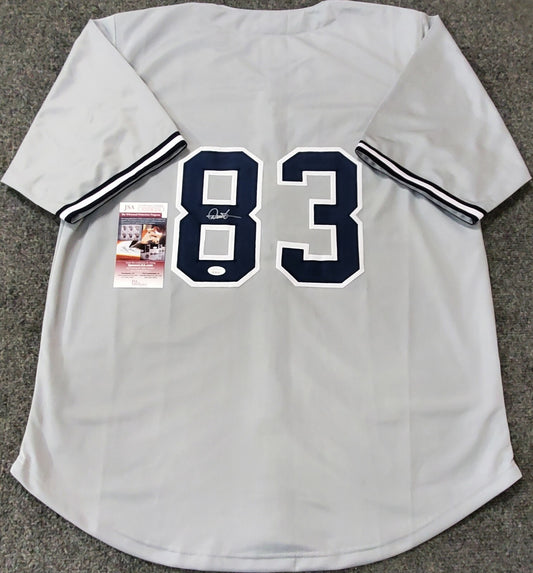 Deivi Garcia Autographed Signed N.Y. Yankees Style Custom Jersey Jsa Coa