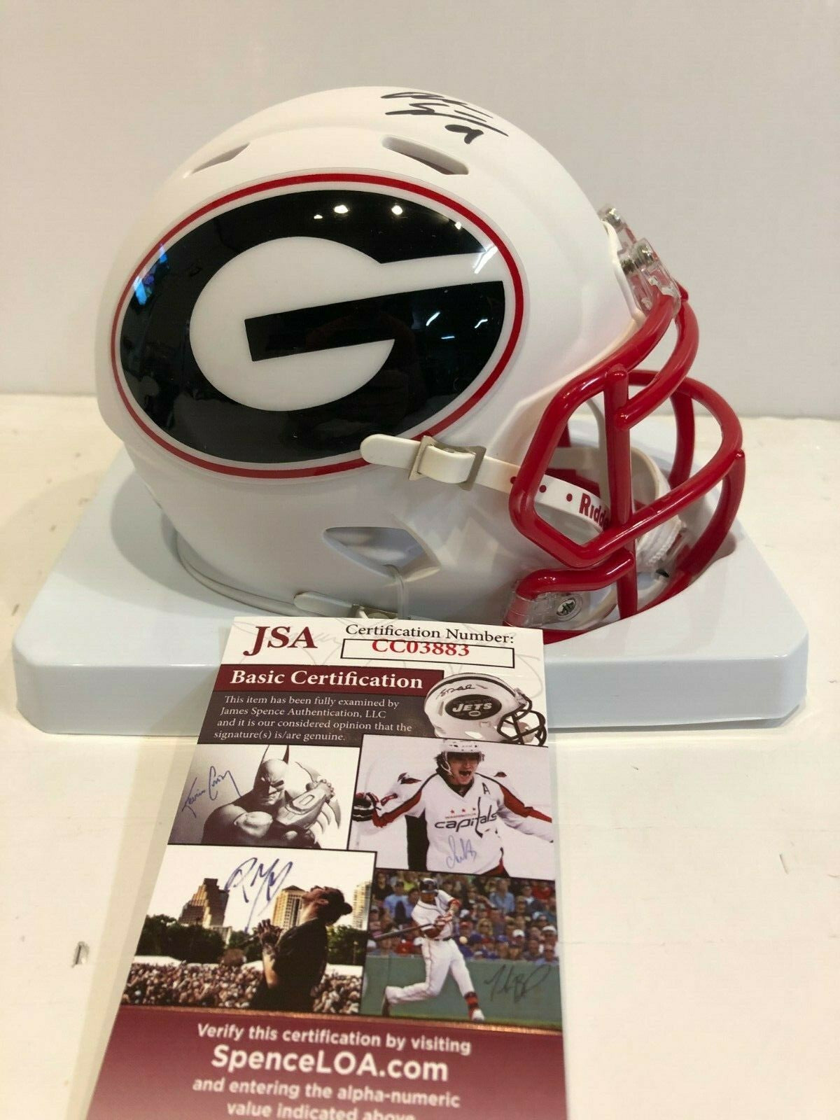 Alec Ogletree Autographed Signed Georgia Bulldogs Amp Mini Helmet Jsa Coa