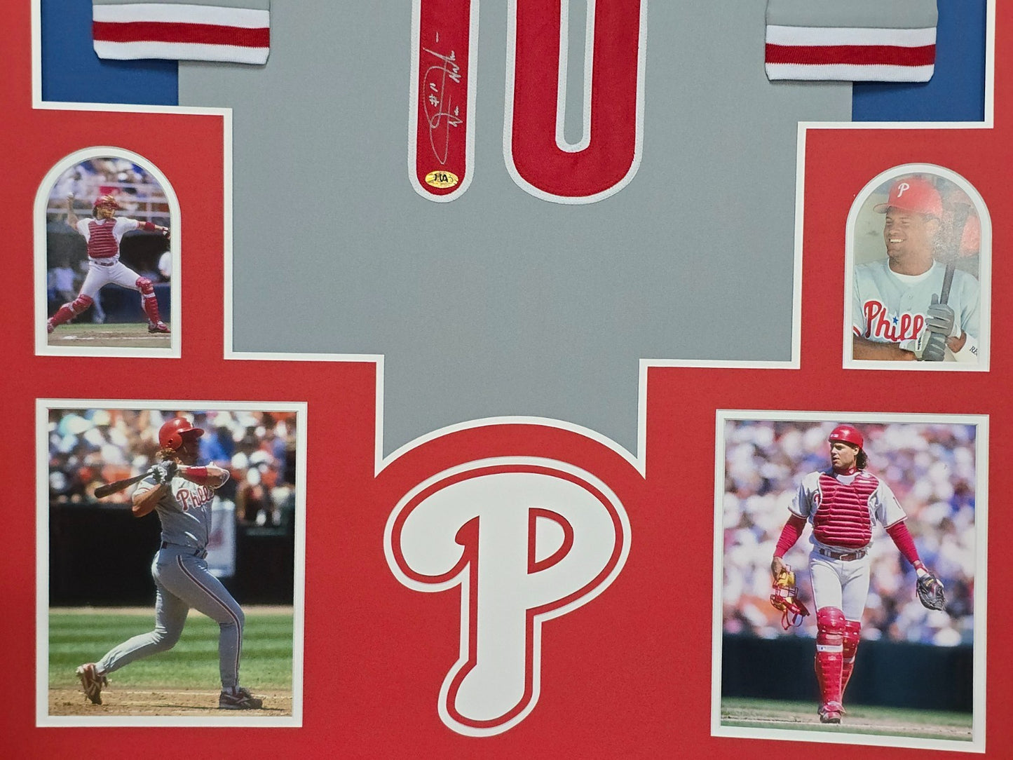 Framed Philadelphia Phillies Darren Daulton Autographed Signed Jersey Jsa Coa