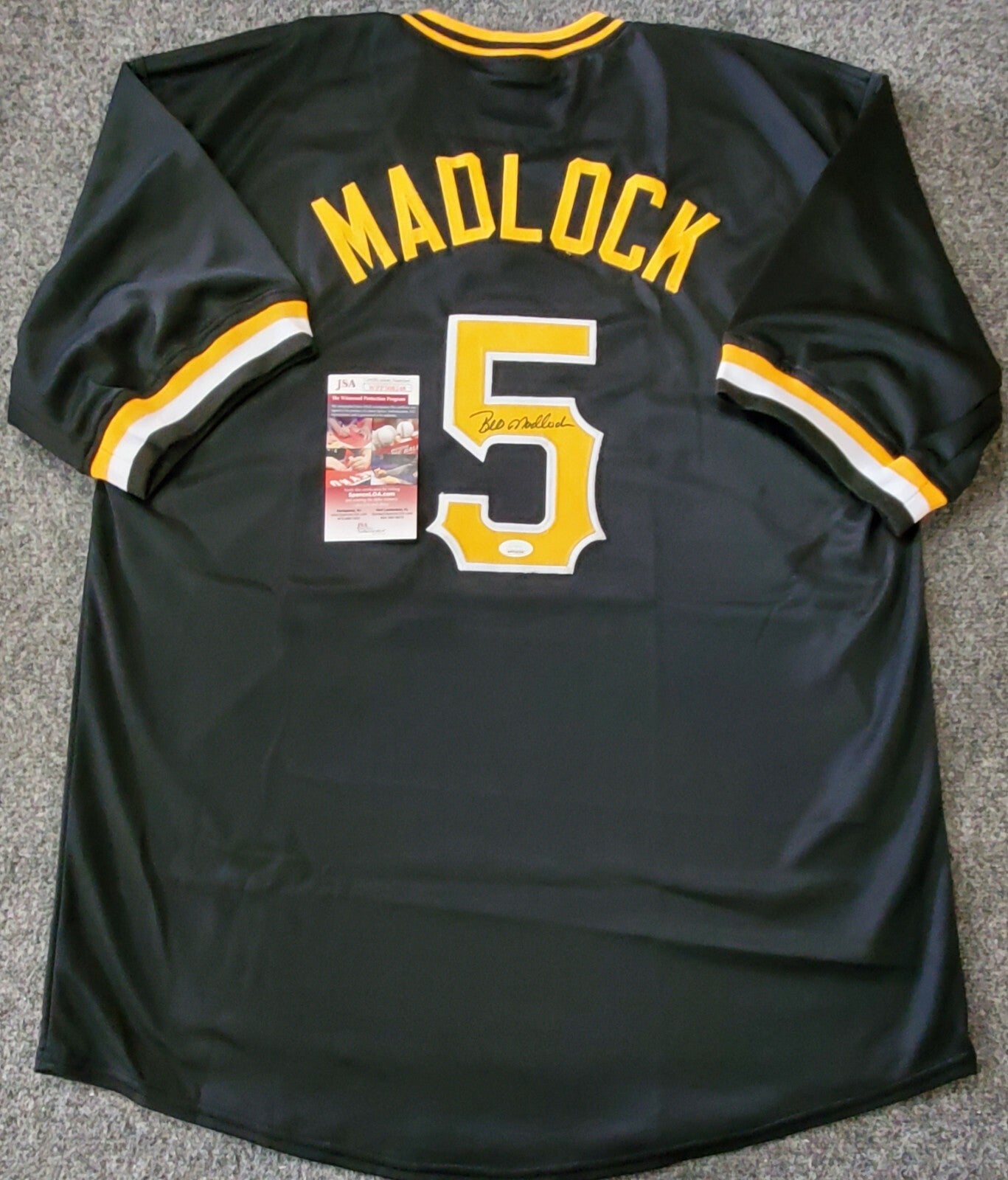 Pittsburgh Pirates Bill Madlock Autographed Signed Jersey Jsa Coa