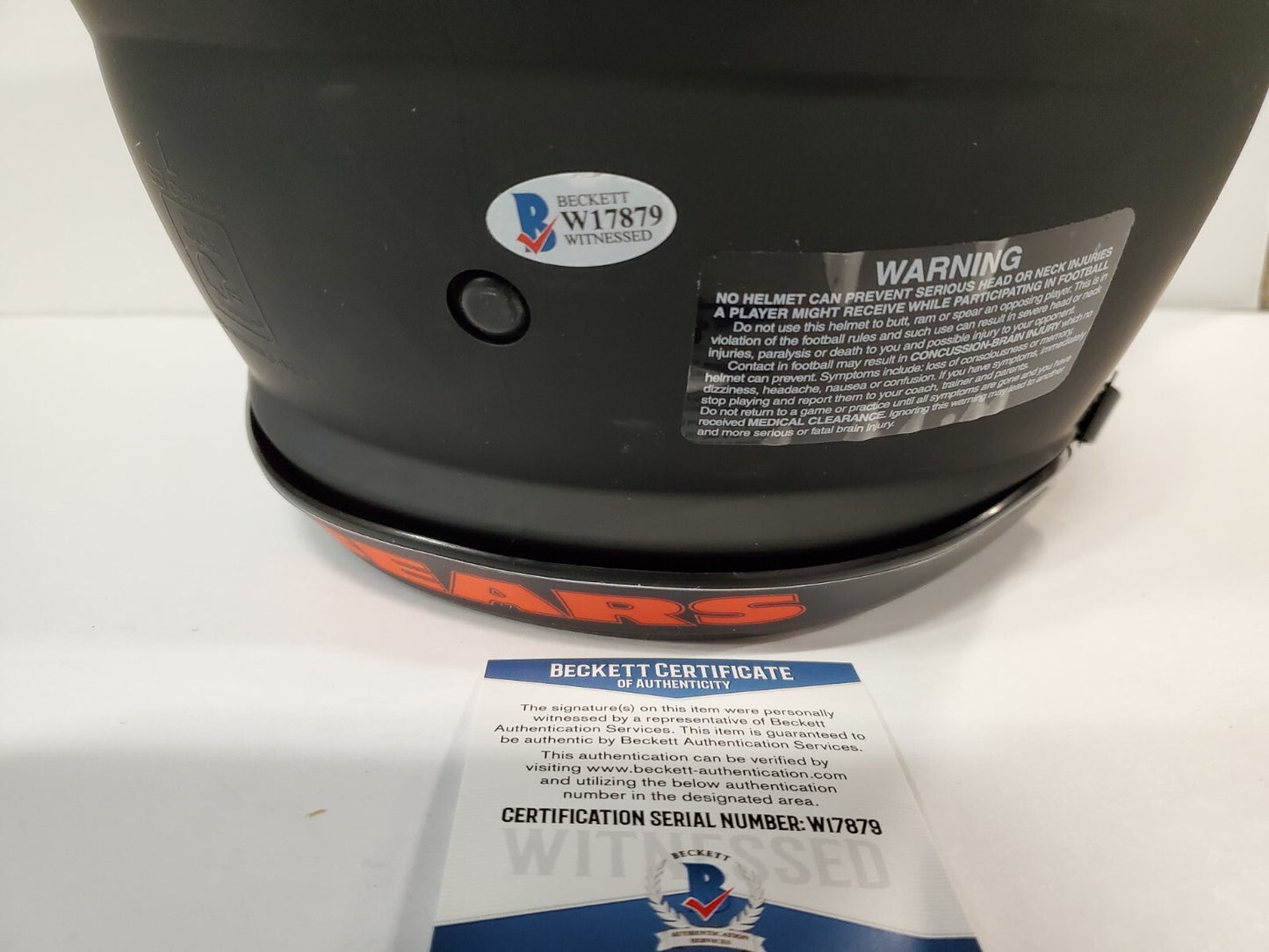 Brian Urlacher Signed Bears Full Size Authentic Eclipse Helmet Beckett Coa