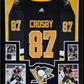 Suede Framed Pittsburgh Penguins Sidney Crosby Autographed Signed Jersey Jsa Coa