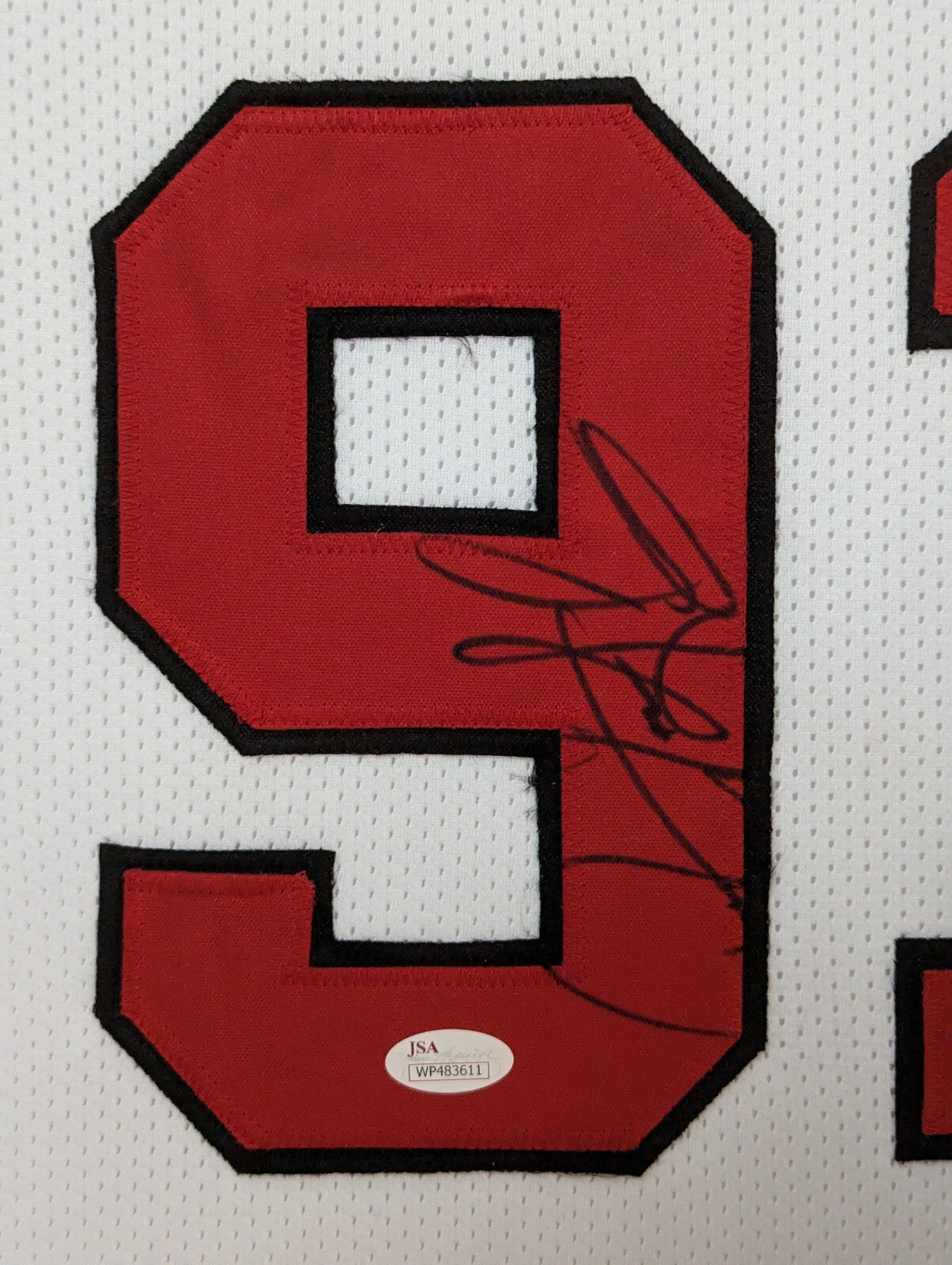 Framed Chicago Bulls Dennis Rodman Autographed Signed Jersey Jsa Coa