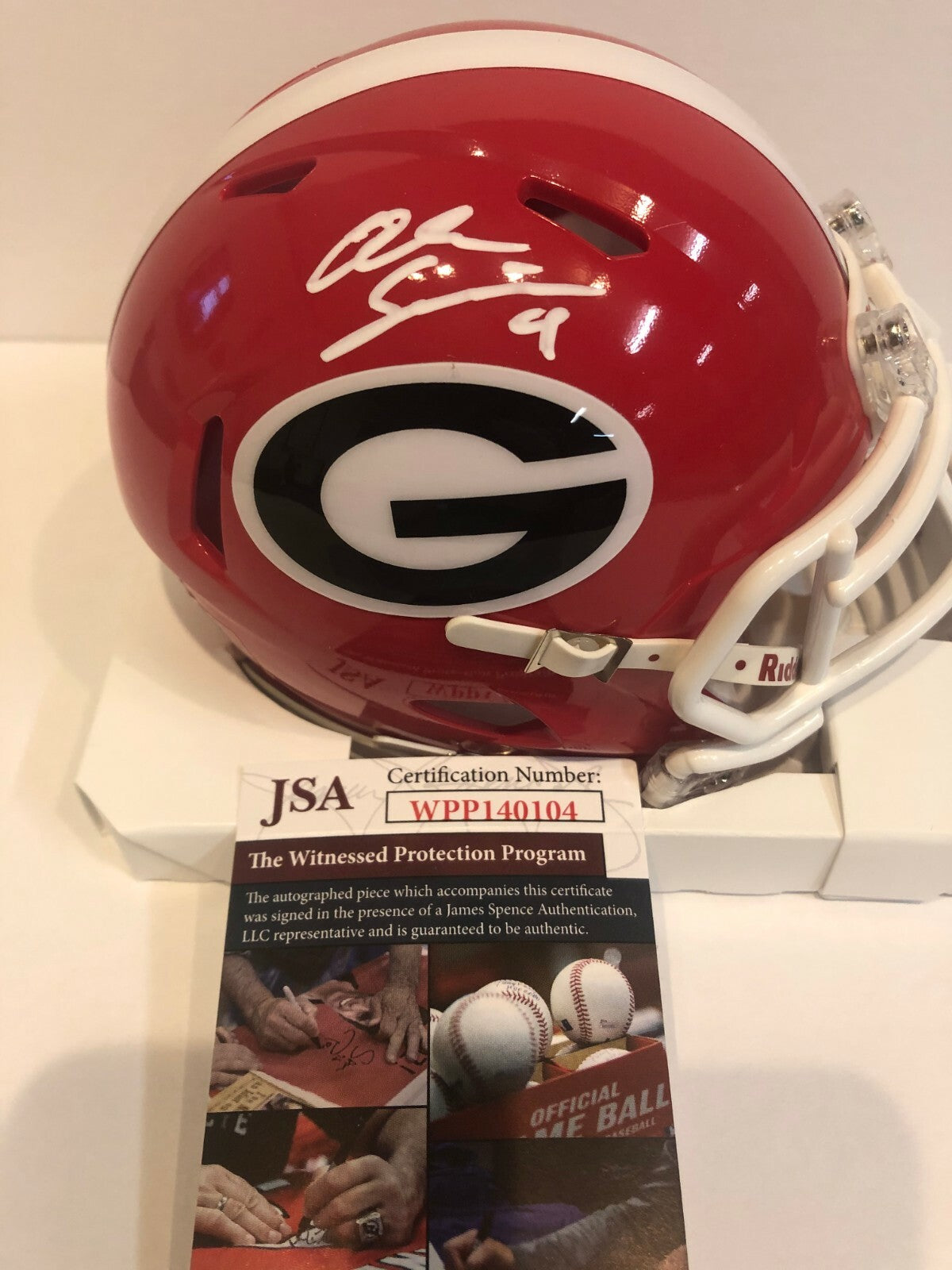 Alec Ogletree Autographed Signed Georgia Bulldogs Mini Helmet Jsa Coa