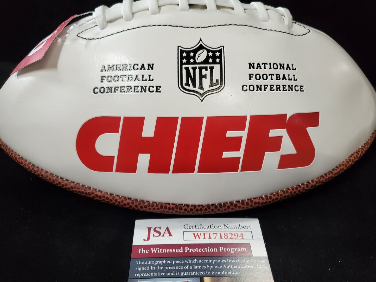 MVP Authentics Kansas City Chiefs L'jarius Sneed Autographed Inscribed Logo Football Jsa Coa 225 sports jersey framing , jersey framing