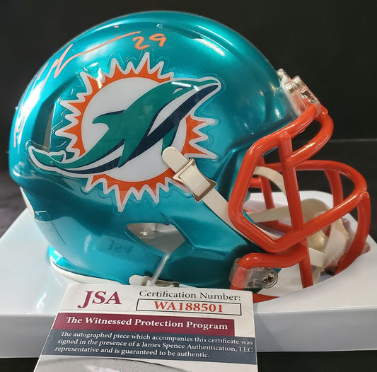 Miami Dolphins Sam Madison Autographed Signed Flash Mini Helmet Jsa Coa