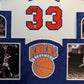 Suede Framed New York Knicks Patrick Ewing Autographed Jersey Beckett Hologram