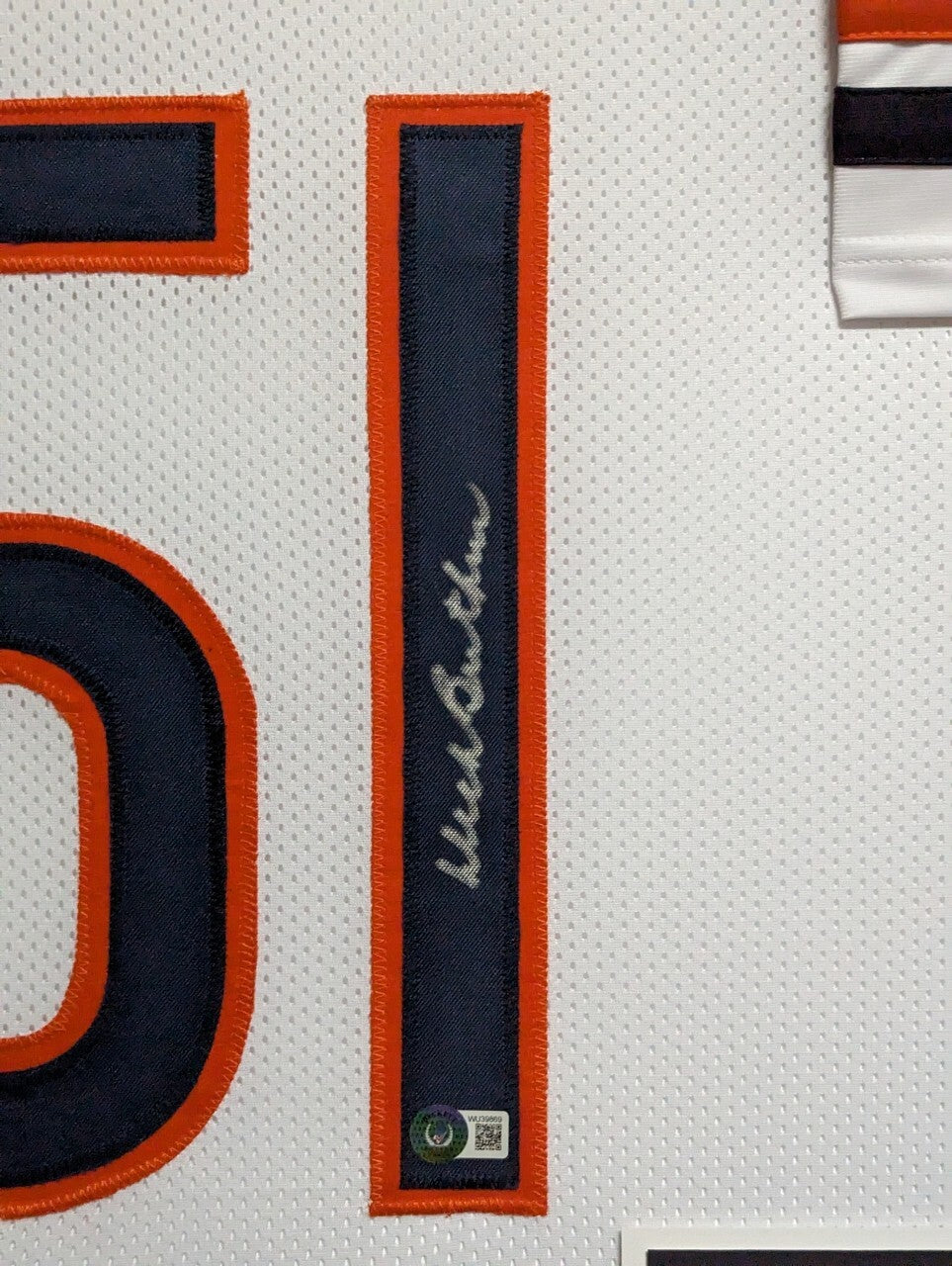 Framed Chicago Bears Dick Butkus Autographed Signed Jersey Beckett Holo