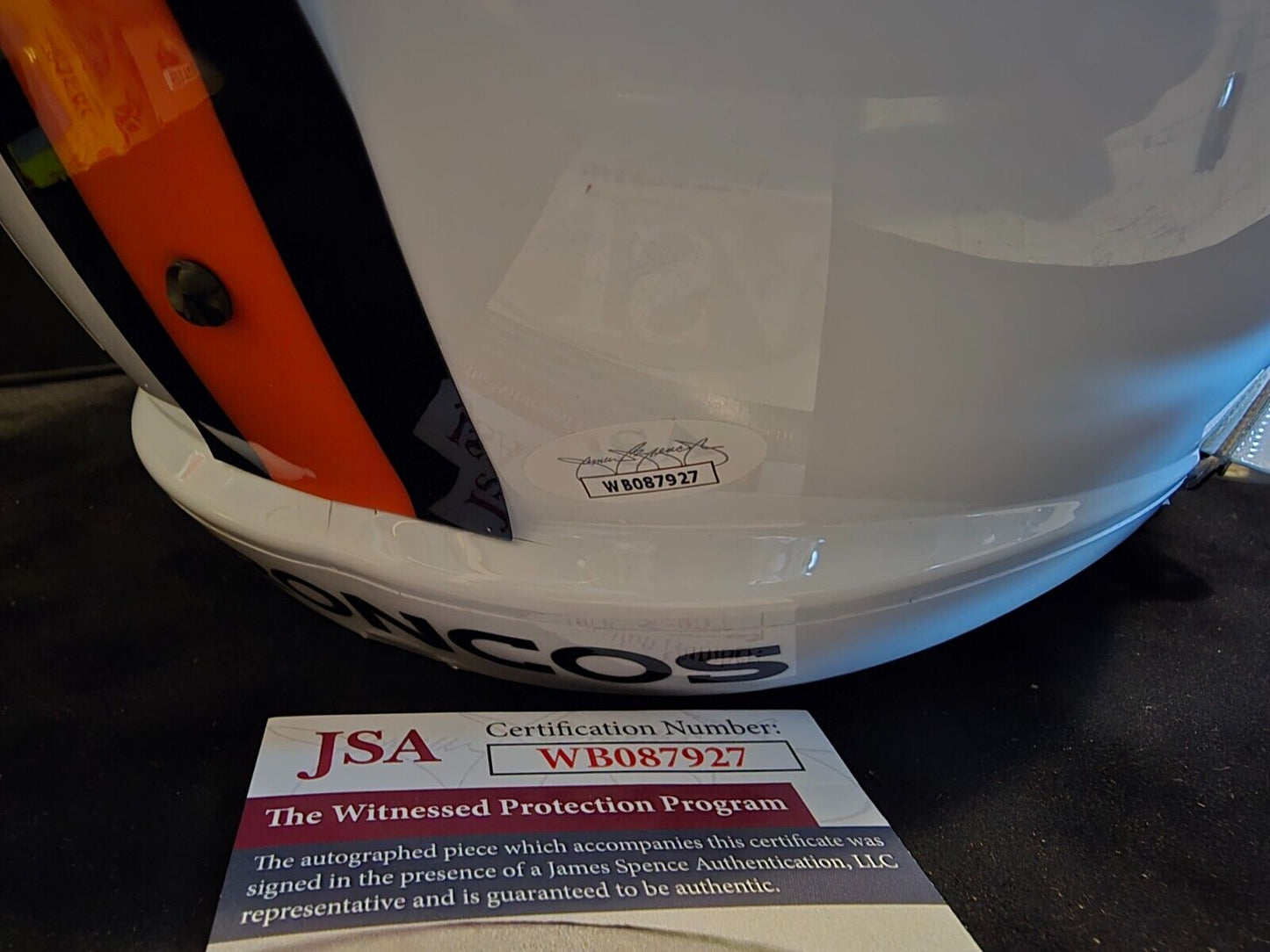 Denver Broncos Pat Surtain Ii Signed Insc Retro Replica Full Size Helmet Jsa