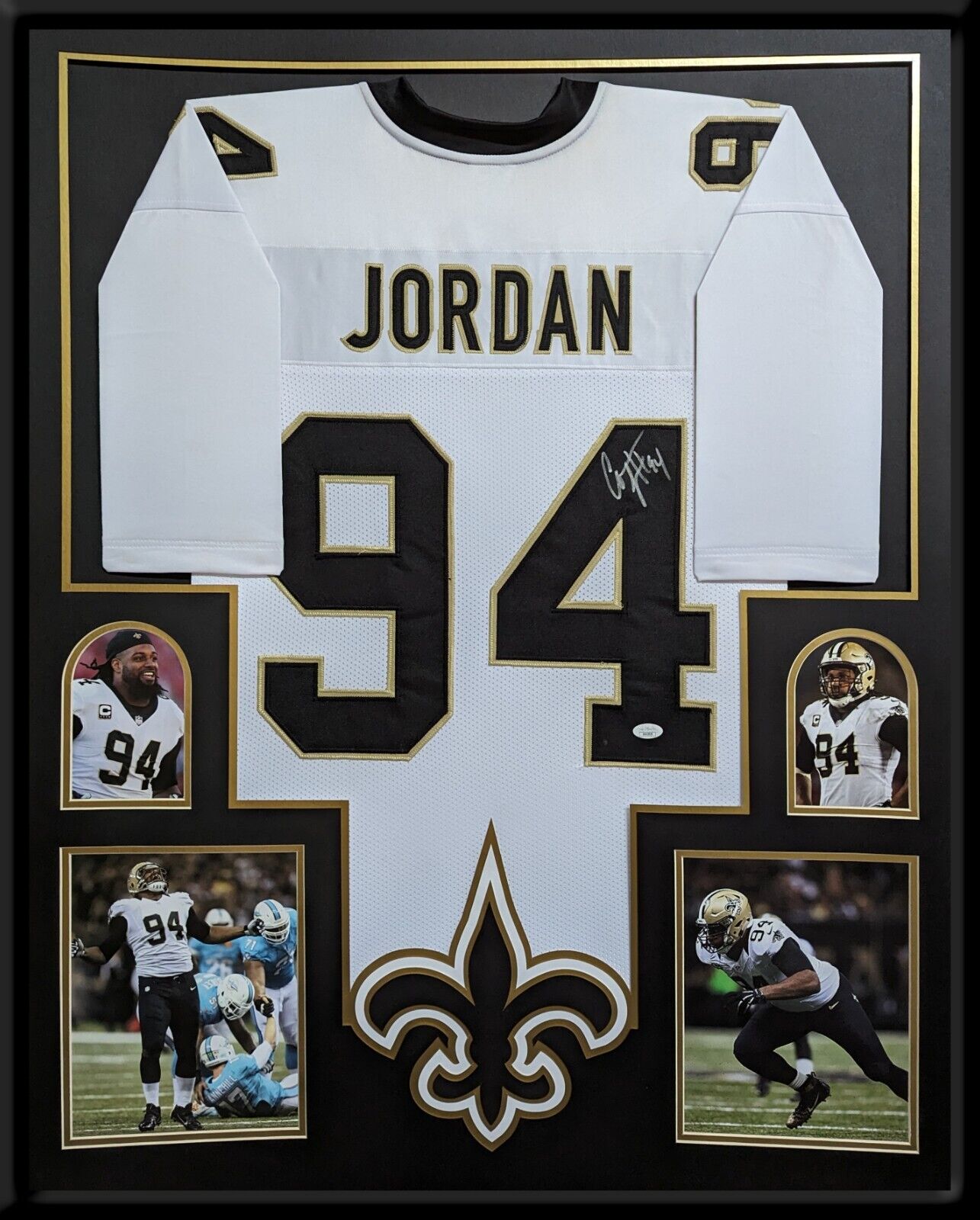 MVP Authentics Framed New Orleans Saints Cameron Jordan Autographed Signed Jersey Jsa Coa 450 sports jersey framing , jersey framing