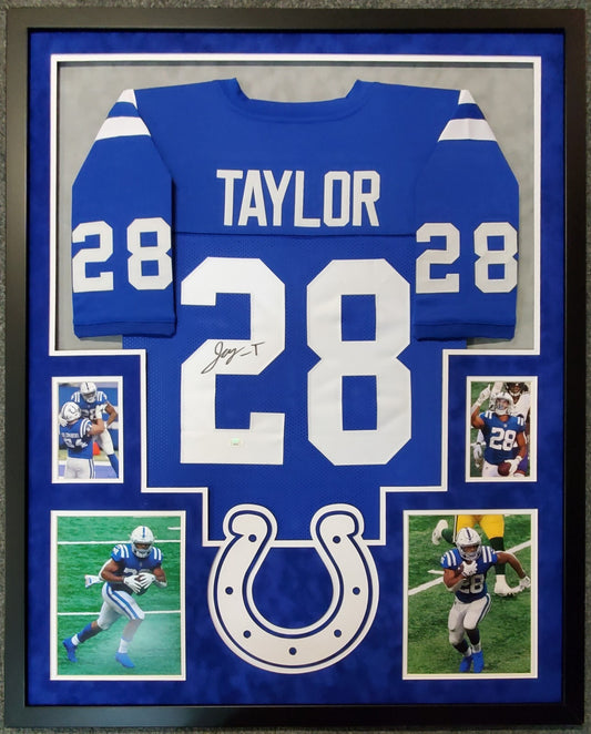 Framed Indianapolis Colts Jonathan Taylor Signed Jersey Jsa Coa