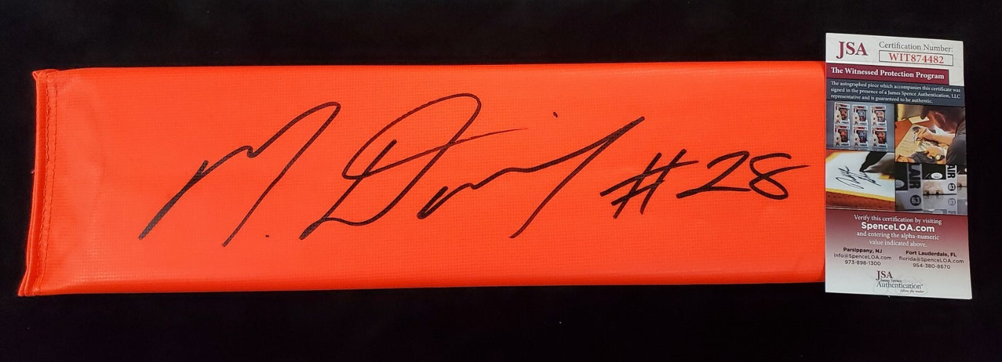 Mike Davis Autographed Signed End Zone Pylon Jsa Coa