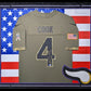 Framed Minnesota Vikings Dalvin Cook Salute To Service Jersey Usa Bas Holo
