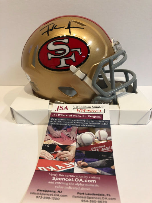 Frank Gore Autographed Signed S.F. 49Ers Mini Helmet Jsa Coa