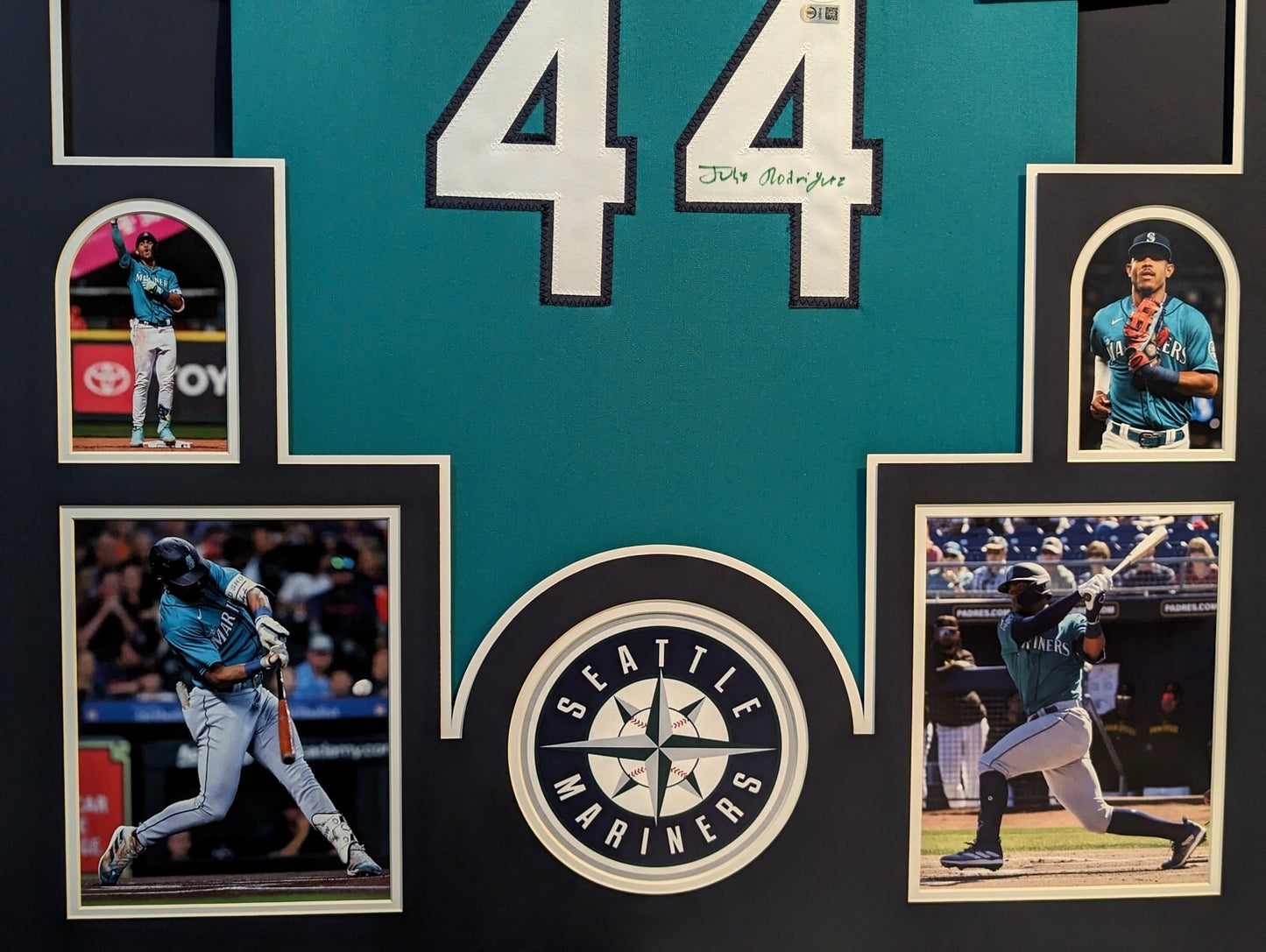 Framed Seattle Mariners Julio Rodriguez "2022 Roy" Autographed Jersey Jsa Coa