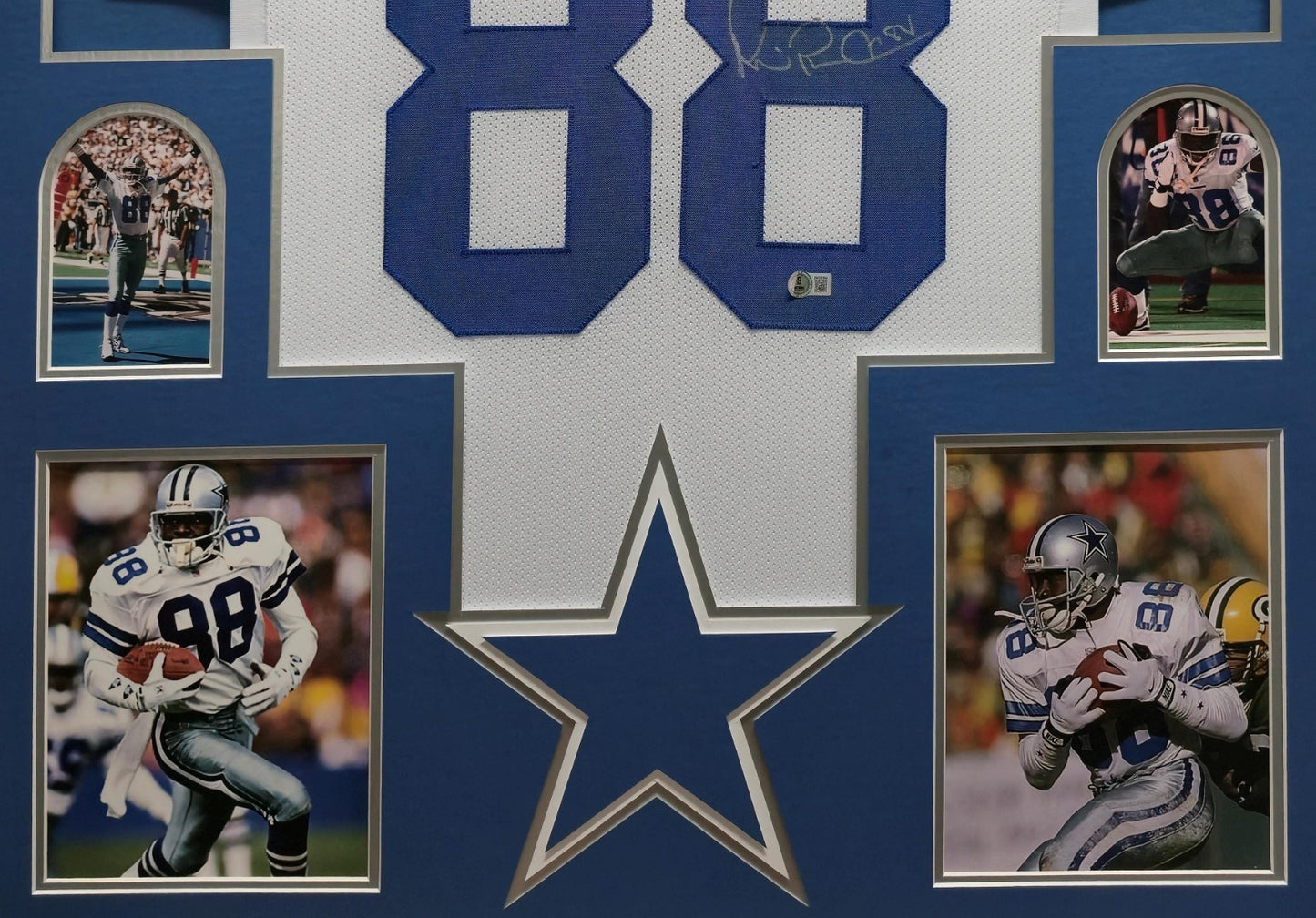 Framed Dallas Cowboys Michael Irvin Autographed Signed Jersey Beckett Holo