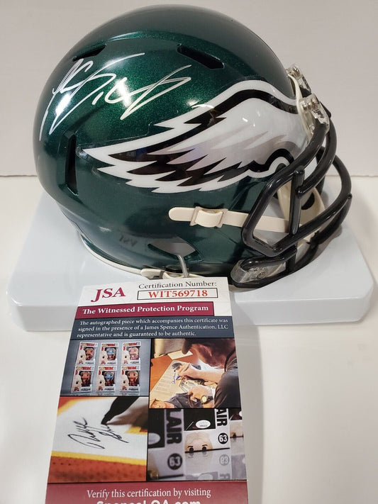 MVP Authentics Philadelphia Eagles Lesean Mccoy Autographed Signed Mini Helmet Jsa Coa 116.10 sports jersey framing , jersey framing