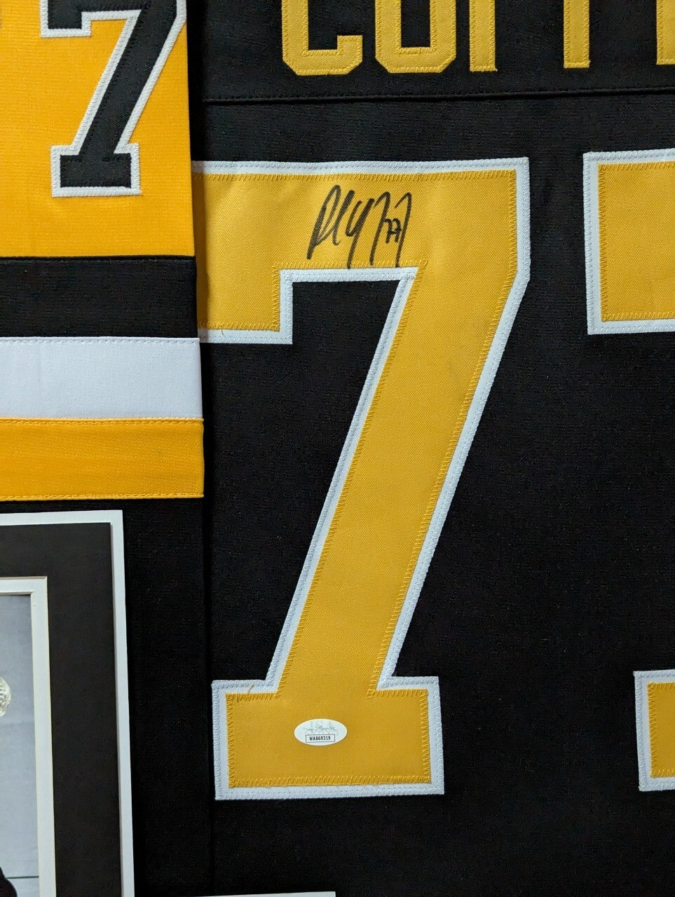 Framed Pittsburgh Penguins Paul Coffey Autographed Signed Jersey Jsa Coa